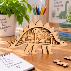 DIY Stegosaurus multi-layer painting