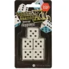 Dobbelstenenset XL wit/zwart 5 stuks