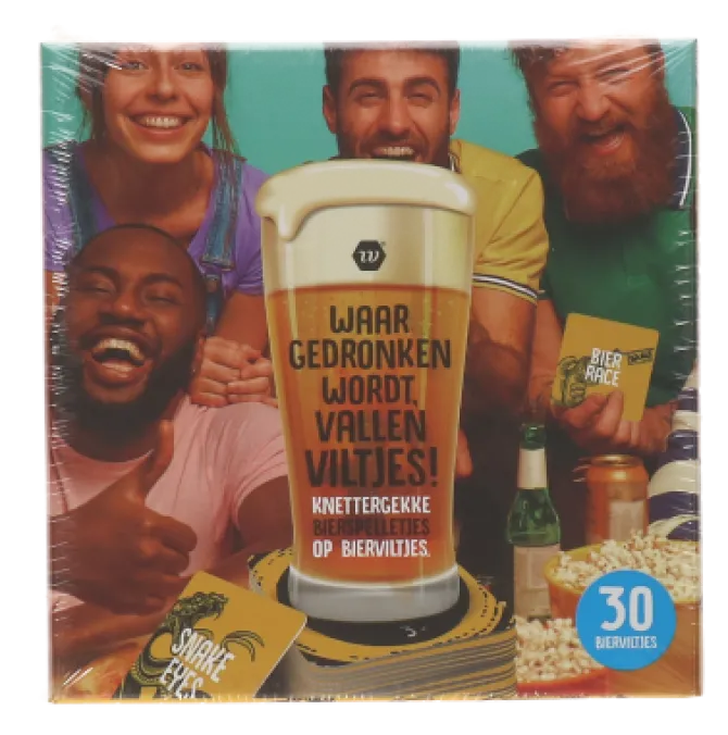 Drankspel waar gedronken wordt vallen viltjes