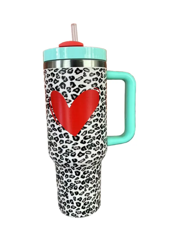 Drinkbeker 1200 ml luipaard print