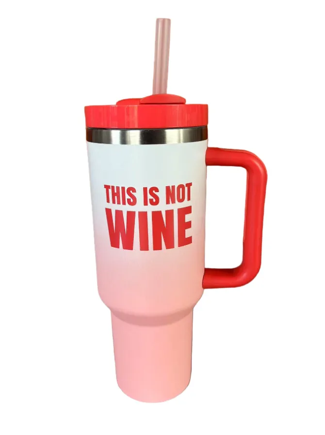 Drinkbeker 1200 ml oranje 'NOT WINE'
