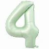 Folieballon cijfer 4 mintgroen - 80 cm