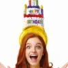 Folieballon haarband Happy birthday - 40 cm