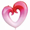 Folieballon hart roze verloop - 80cm