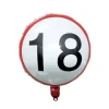 Folieballon 18 jaar verkeersbord
