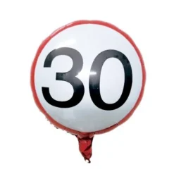 Folieballon 30 jaar verkeersbord