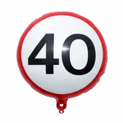 Folieballon 40 jaar verkeersbord