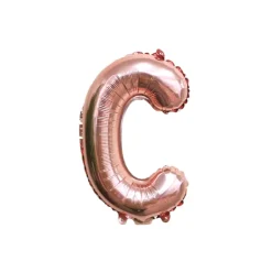 Folieballon letter C roségoud - 35 cm