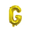 Folieballon letter G Goud - 35 cm
