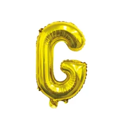 Folieballon letter G Goud - 35 cm