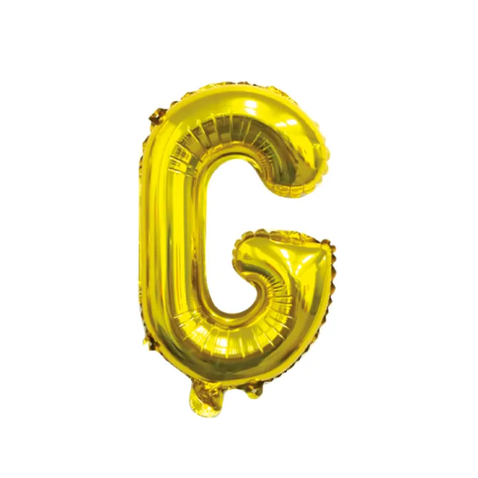 Folieballon letter G Goud - 35 cm