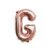 Folieballon letter G roségoud - 35 cm