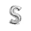 Folieballon letter S zilver - 35 cm