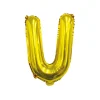Folieballon letter U goud - 35 cm