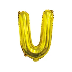 Folieballon letter U goud - 35 cm