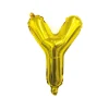 Folieballon letter Y goud - 35 cm