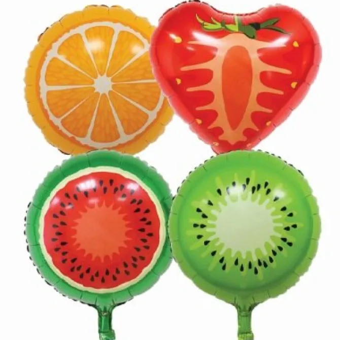 Folieballonnen fruit 4 stuks - 45 cm