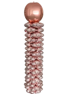 Folieballonnen pilaar rosegoud - 160 cm