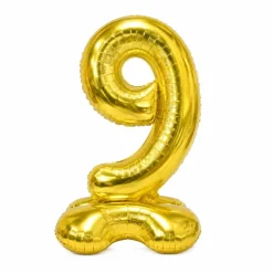 Folieballon staand XXL 9 goud - 103 cm