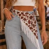 Franjes riem koeienprint