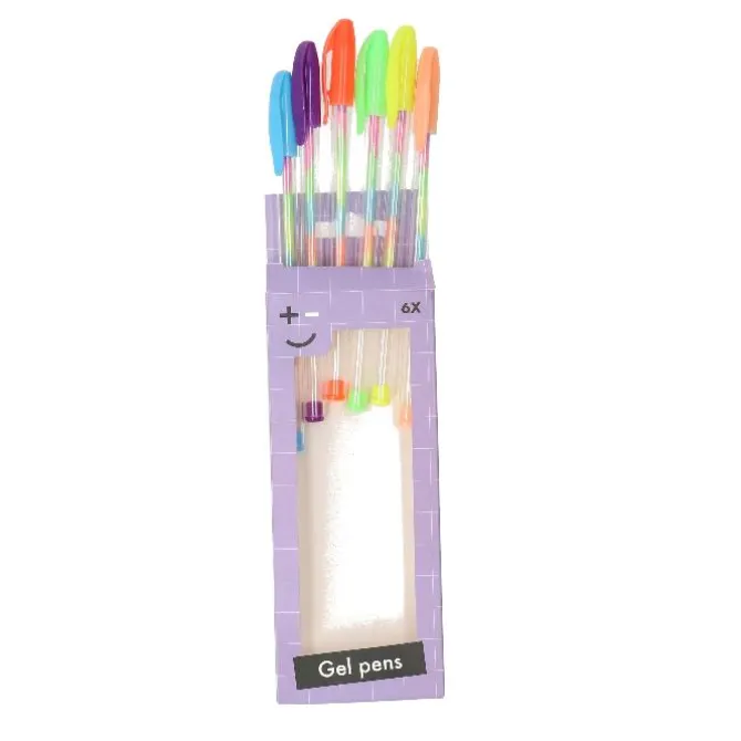 Gelpennen regenboog 6 stuks
