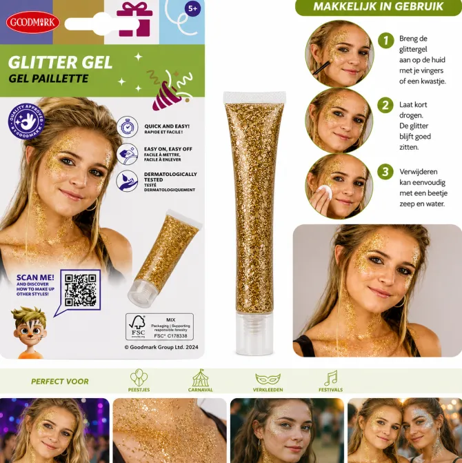 Glittergel goud 14ml