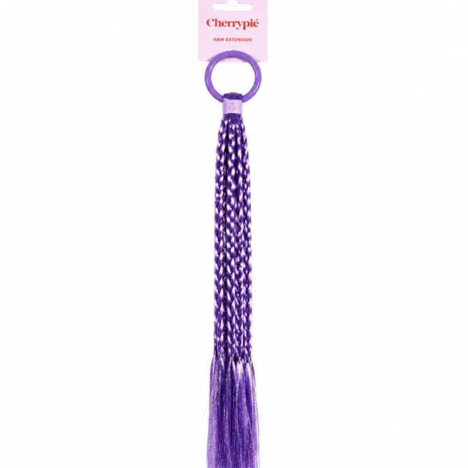 Haarextensions gevlochten lichtpaars met glitter