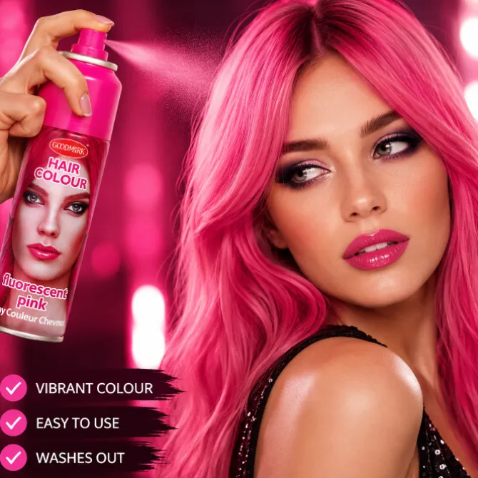 Haarspray fluor roze 125ml