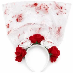 Halloween diadeem sluier met bloed