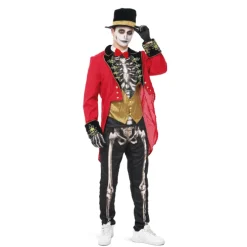 Halloween kostuum circus skelet Maat L