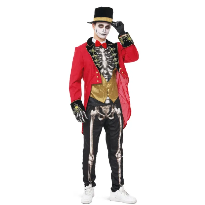 Halloween kostuum circus skelet Maat L