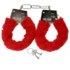 Handboeien pluche rood