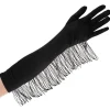 Handschoenen franjes zwart one size