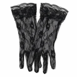 Handschoenen zwart kant one size