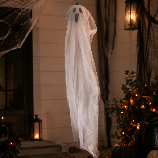 Hangdecoratie spook wit