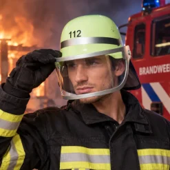 Helm brandweer lichtgeel