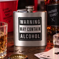 Heupfles Warning May Contain Alcohol