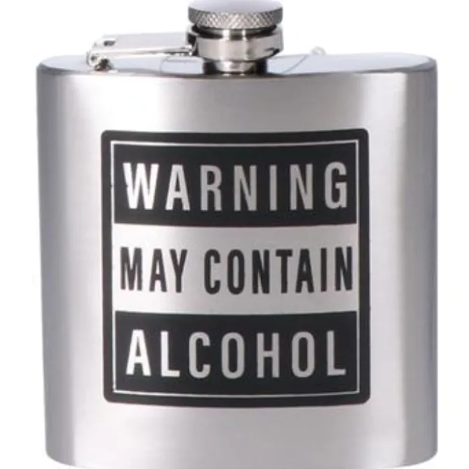Heupfles Warning May Contain Alcohol