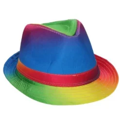 Hoed regenboog meerkleurig