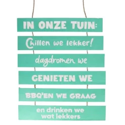 Houten bordje / Tuinladder 'In onze tuin'