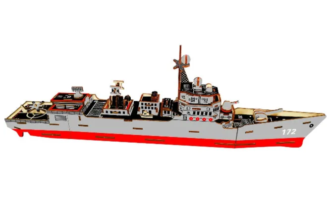 Houten Puzzel Marineschip