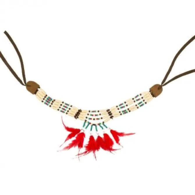 Ketting Indianen sqauw meerkleurig