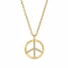 Ketting peace goud