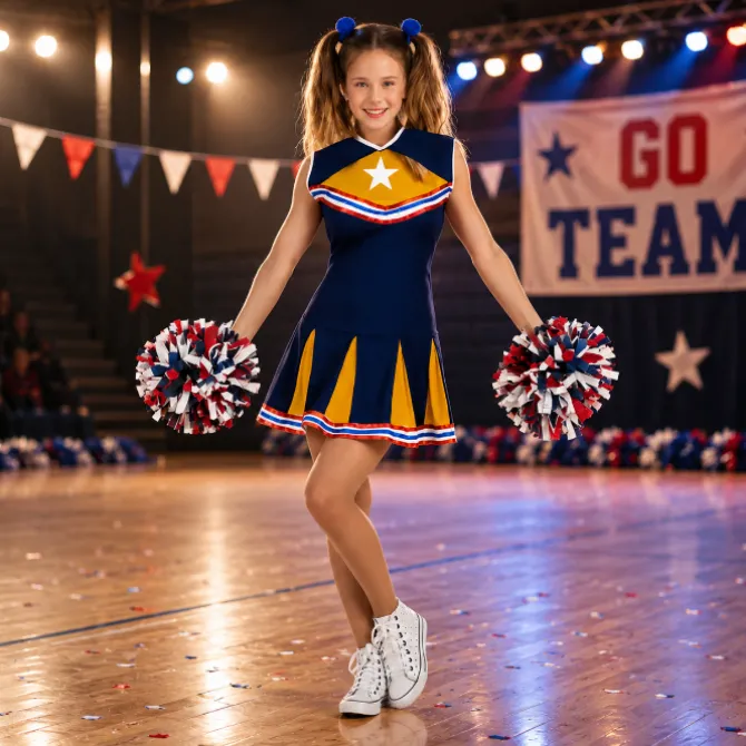 Kostuum cheerleader 5-7 jaar