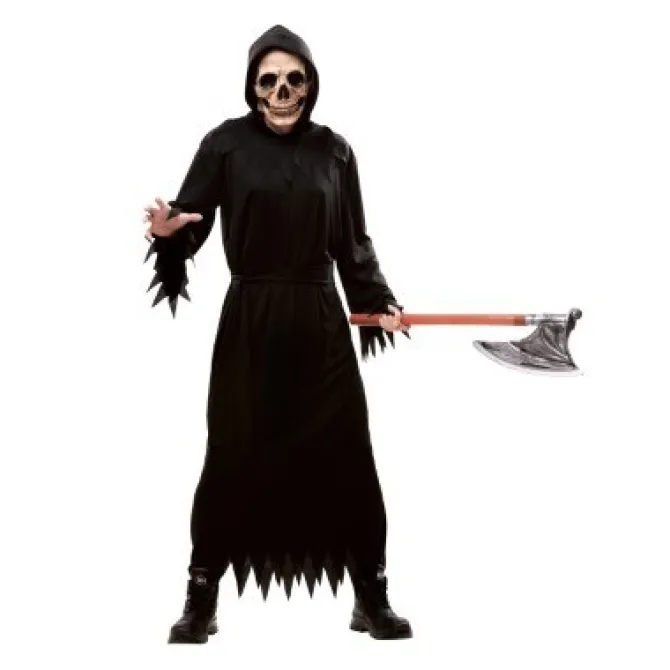 Kostuum Grim Reaper zwart heren one size
