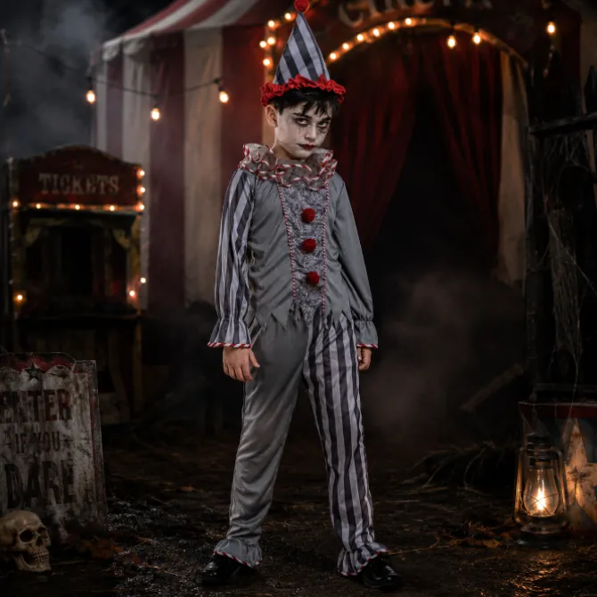 Kostuum Halloween creepy clown jongen 6-8 years