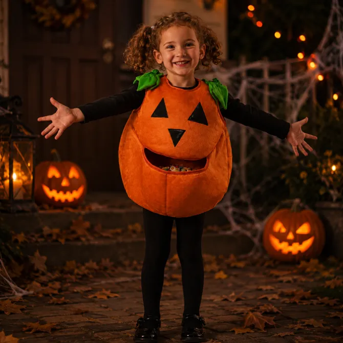 Kostuum Halloween pompoen kind 92/104cm