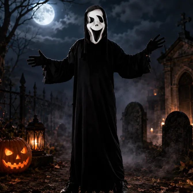 Kostuum Halloween reaper kind 120-130cm
