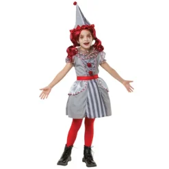 Kostuum meisjes creepy clown 8-10 years