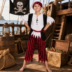 Kostuum piraat Jack meerkleurig jongen 7-9 jaar